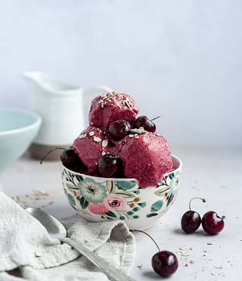 Cherry and Rose Crumble Sorbet