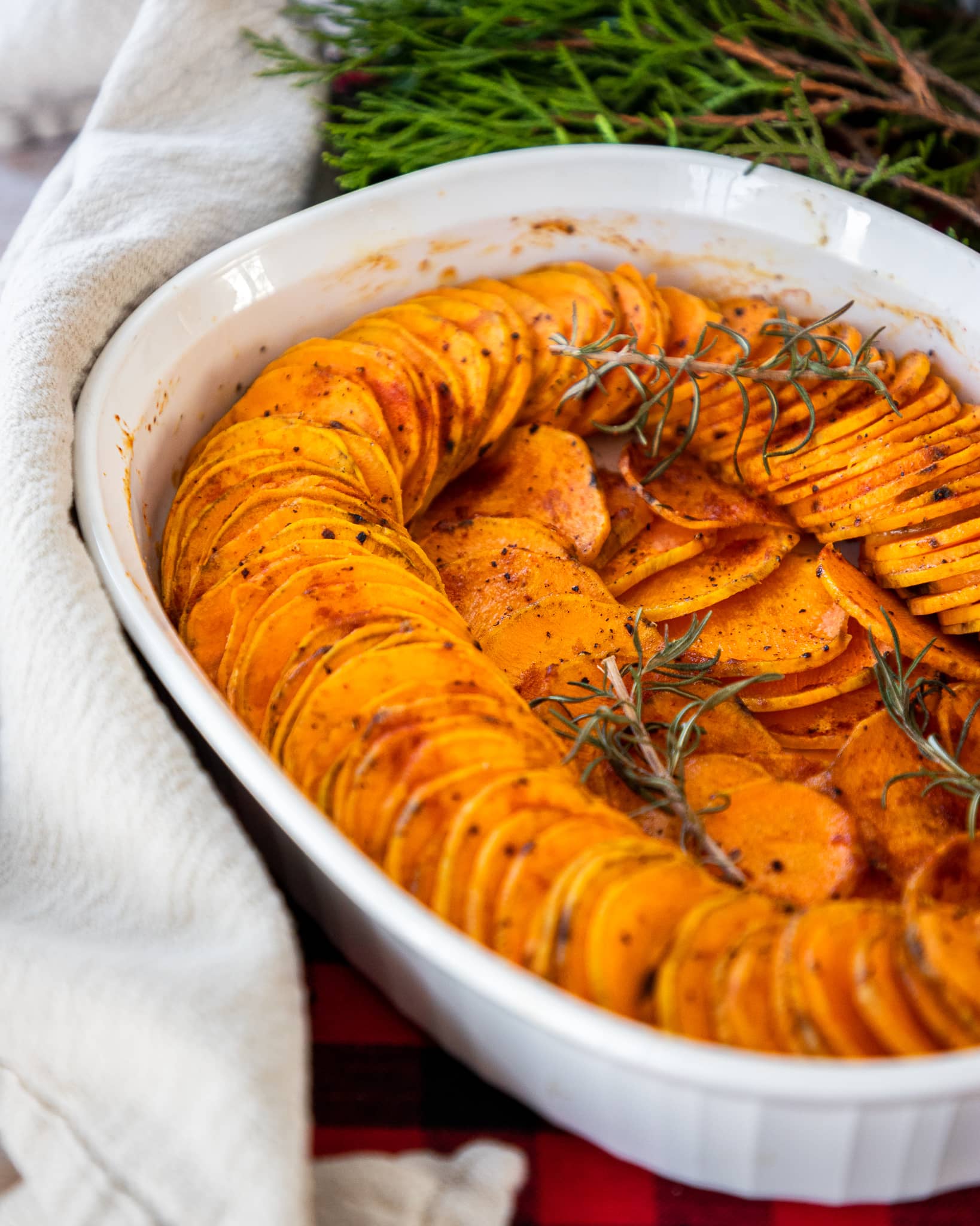 Oven Roasted Sweet Potatoes with Herbs