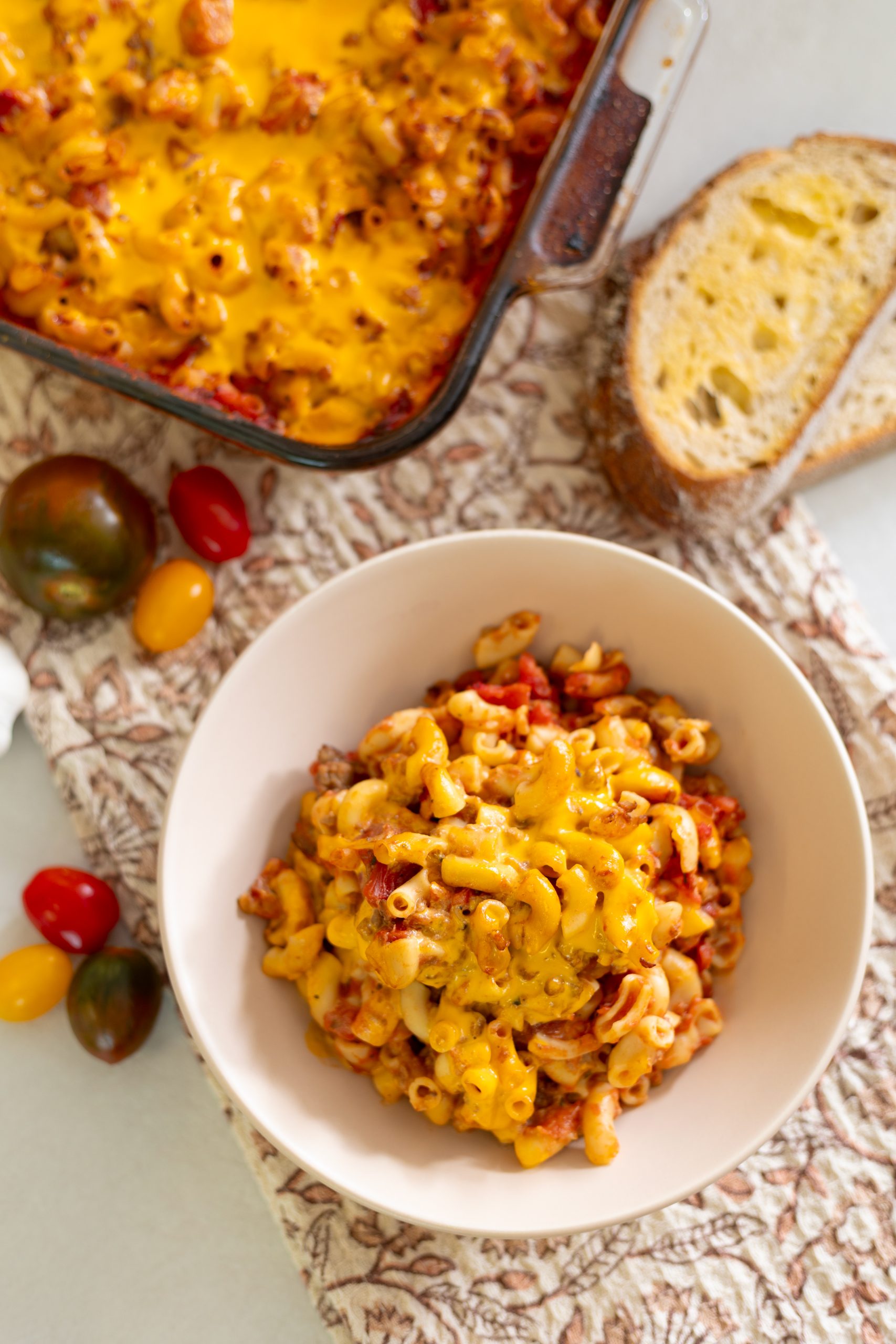 Macaroni à la « viande » végétale